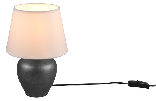 Lampada tavolo da Interno E14 in Ceramica Nickel Anticato