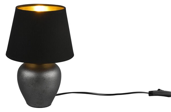 Lampada tavolo da Interno E14 in Ceramica Nickel Anticato
