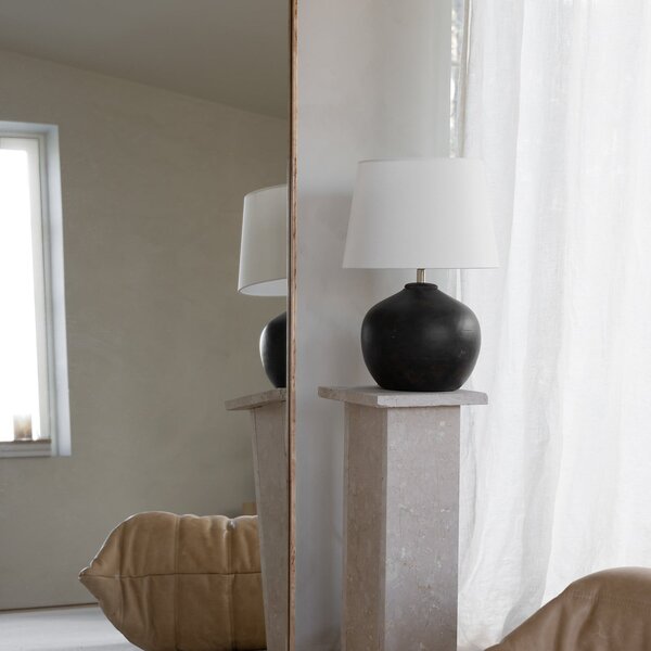 Lampade da tavolo Watt & Veke, Mona Black, Nero, Soggiorno, Ceramica, Design
