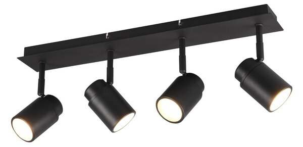 Plafoniera da Interno GU10 in Metallo Nero Opaco