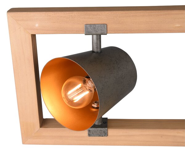 Lampada a Sospensione da Interno E14 in Metallo Nickel Anticato