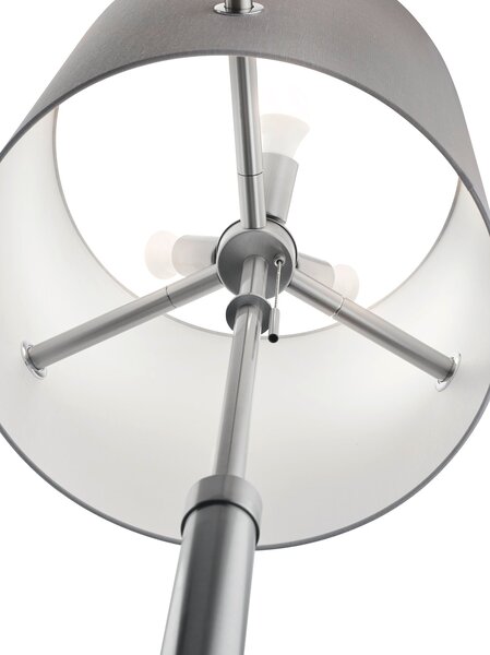 Piantana da Interno E27 in Metallo Nickel Opaco
