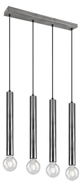 Lampada a Sospensione da Interno E27 in Metallo Nickel Opaco