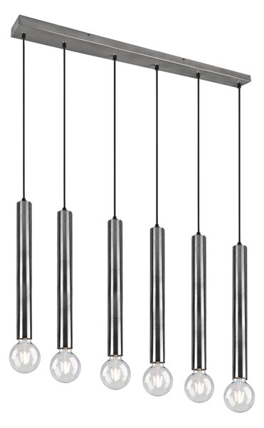 Lampada a Sospensione da Interno E27 in Metallo Nickel Opaco