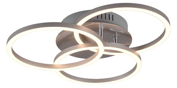 Plafoniera da Interno a led in Metallo Nickel Opaco