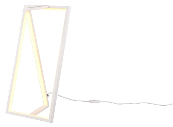 Lampada tavolo da Interno a led in Metallo Bianco Opaco