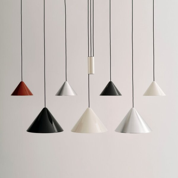 Lampada a sospensione HAY, Compass, Nero, Soggiorno, Alluminio, Design