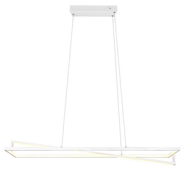 Lampada a Sospensione da Interno a led in Metallo Bianco Opaco