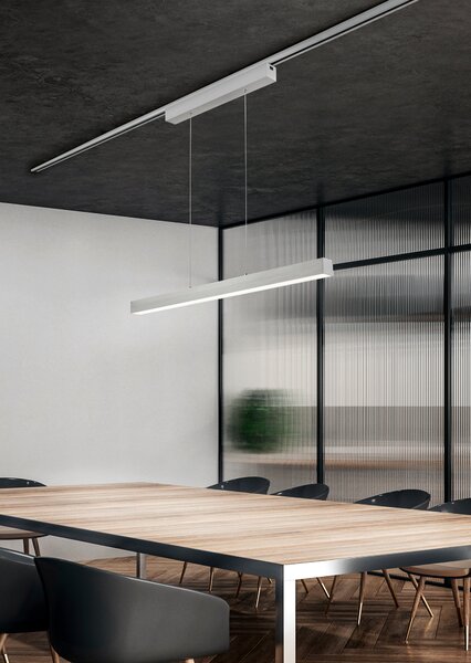 Lampada a Sospensione da Interno a led in Metallo Nickel Opaco