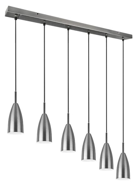 Lampada a Sospensione da Interno E14 in Metallo Nickel Opaco