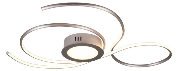 Plafoniera da Interno a LED in Metallo Nickel Opaco