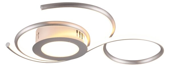 Plafoniera da Interno a LED in Metallo Nickel Opaco