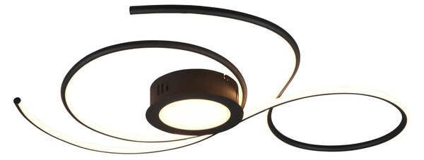 Plafoniera da Interno a LED in Metallo Nero Opaco