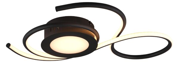 Plafoniera da Interno a LED in Metallo Nero Opaco