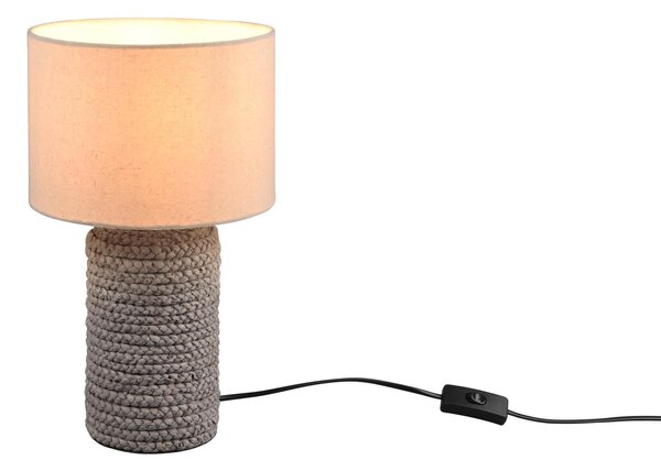 Lampada tavolo da Interno E27 in Ceramica Marrone