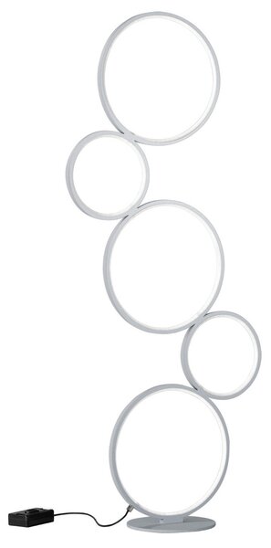 Piantana da Interno a LED in Metallo Silver Opaco