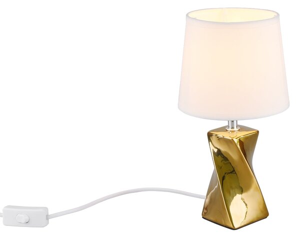 Lampada tavolo da Interno E14 in Ceramica Oro