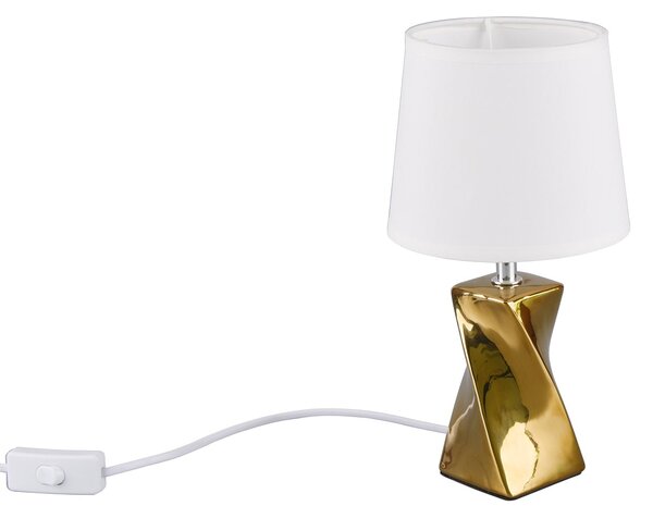 Lampada tavolo da Interno E14 in Ceramica Oro