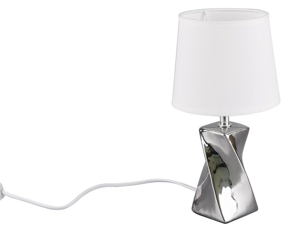Lampada tavolo da Interno E14 in Ceramica Argento