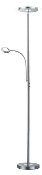 Piantana da Interno a LED in Metallo Nickel Opaco