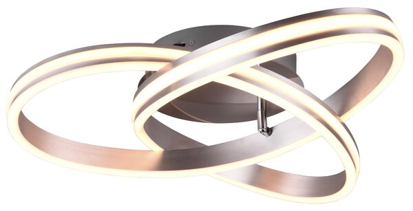 Plafoniera da Interno a LED in Metallo Nickel Opaco