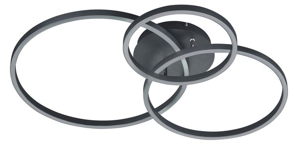 Plafoniera da Interno a LED in Metallo Nero Opaco