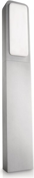 Philips Ecomoods, lampada da esterno a palo/colonna, modello 169168716, colore grigio, alluminio, grado di protezione IP44, ideale per giardino e terrazza