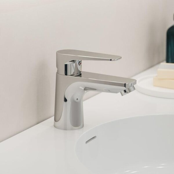 Kronenbach Radia 3.0: Miscelatore monocomando per lavabo, con funzione di risparmio energetico, senza tappo di scarico, a basso consumo di acqua