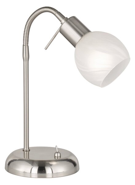 Lampada tavolo da Interno E14 in Metallo Nickel Opaco