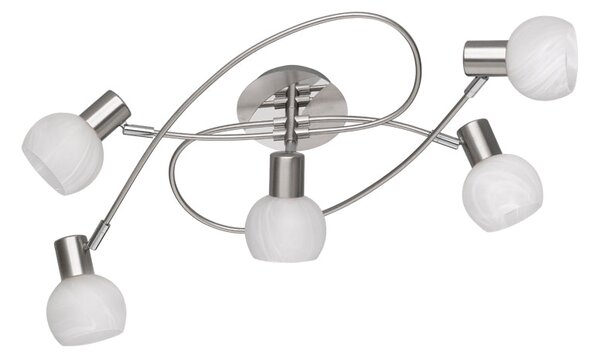 Plafoniera da Interno E14 in Metallo Nickel Opaco