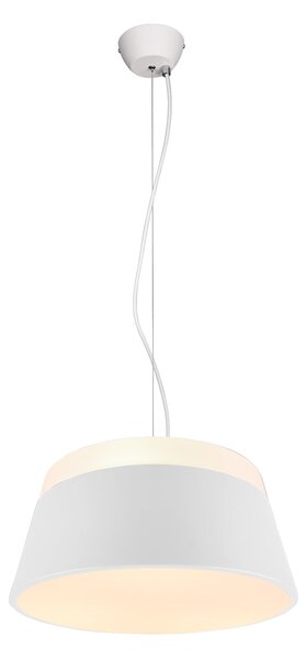 Lampada a Sospensione da Interno E27 in Metallo Bianco Opaco