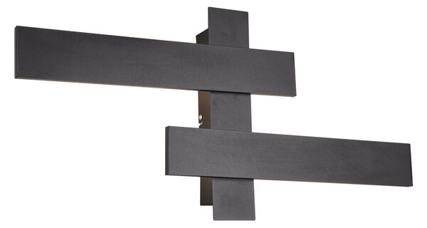 Applique da Interno a LED in Metallo Nero Opaco