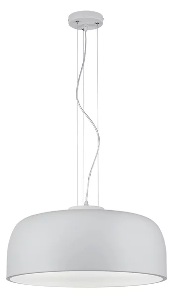 Lampada a Sospensione da Interno E27 in Metallo Bianco Opaco
