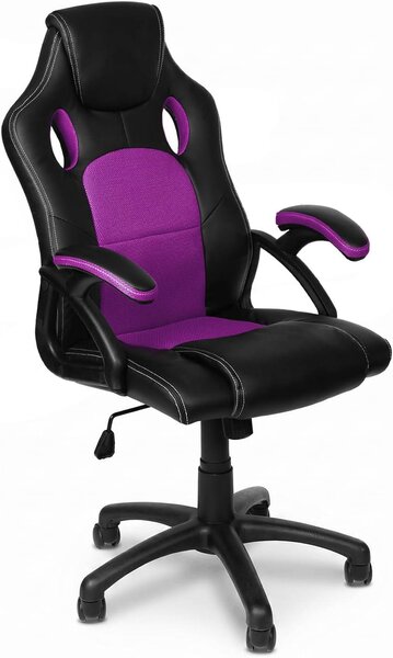 Sedia da ufficio ergonomica, dotata di braccioli, schienale reclinabile e regolazione dell'altezza, con una capacità di carico fino a 150 kg