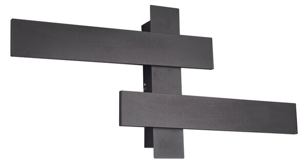 Applique da Interno a LED in Metallo Nero Opaco