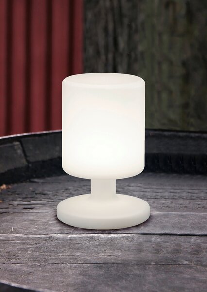 Lampada tavolo da Esterno a LED in Plastica Bianco