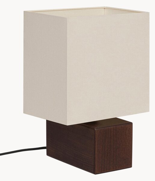 Lampada da tavolo con base in legno di faggio Zam