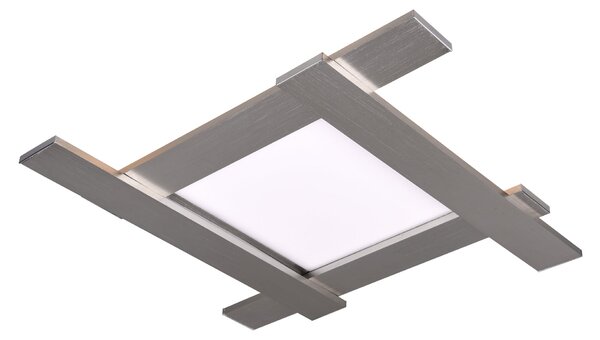 Plafoniera da Interno a LED in Metallo Nickel Opaco