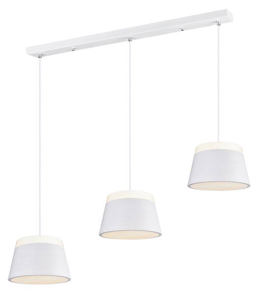Lampada a Sospensione da Interno E14 in Metallo Bianco Opaco