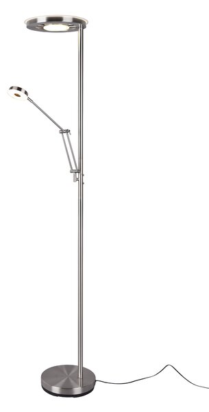 Piantana da Interno a LED in Metallo Nickel Opaco