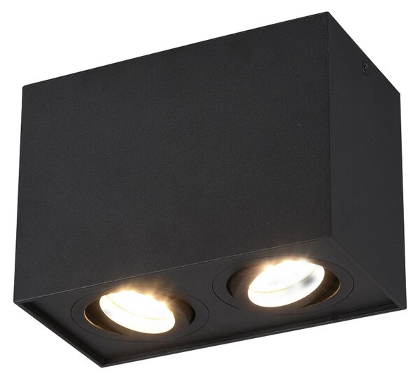 Plafoniera da Interno GU10 in Metallo Nero Opaco