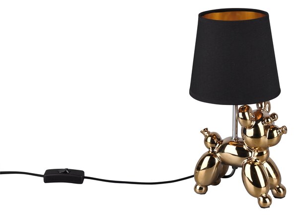 Lampada tavolo da Interno a LED in Ceramica Oro