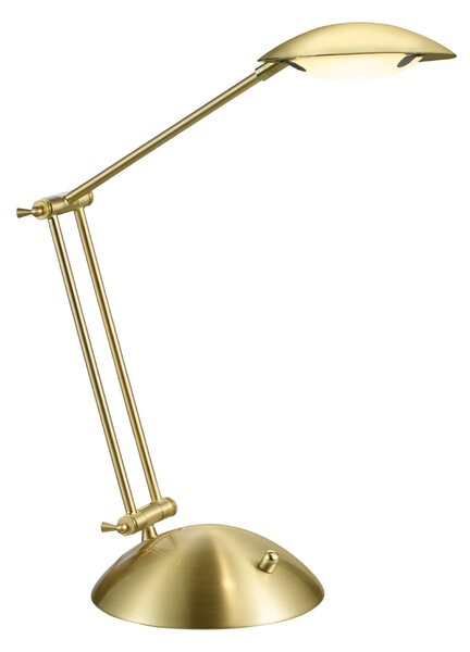 Lampada tavolo da Interno a LED in Metallo Ottone Satinato
