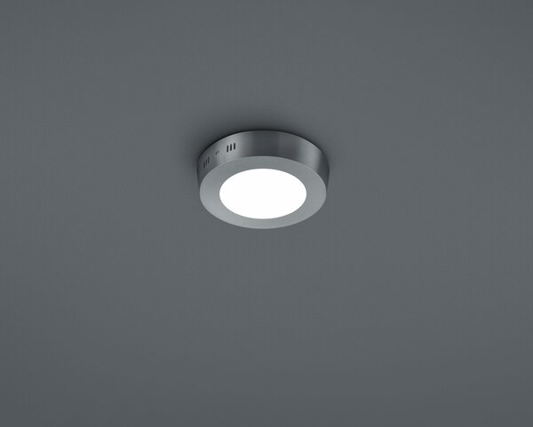 Plafoniera da Interno a LED in Alluminio Nickel Opaco