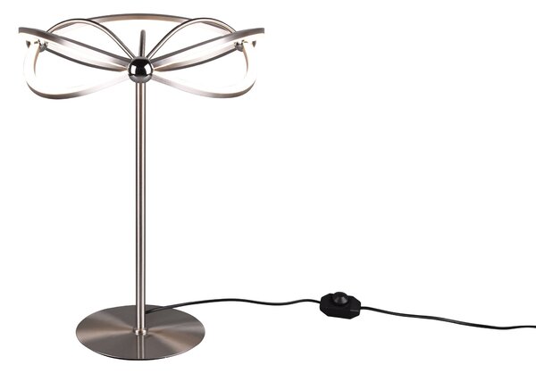 Lampada tavolo da Interno a LED in Metallo Nickel Opaco