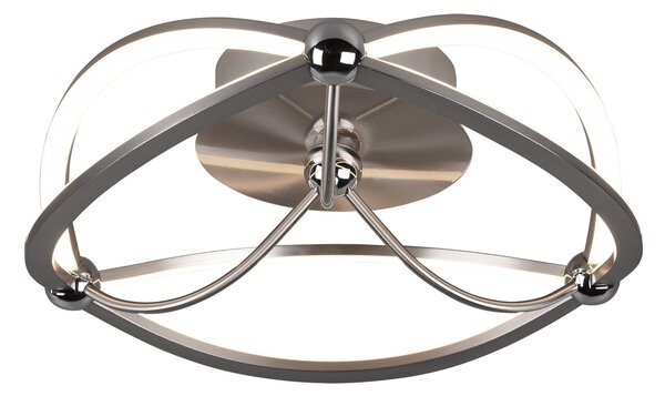 Plafoniera da Interno a LED in Metallo Nickel Opaco