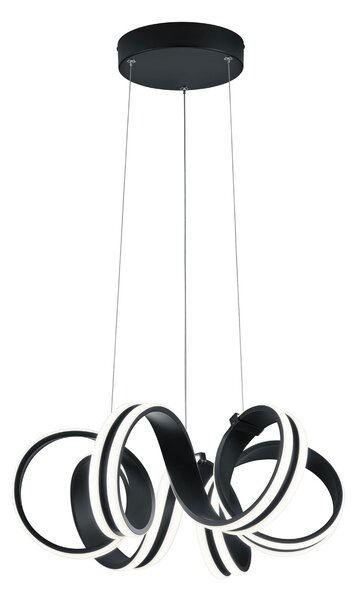 Lampada a Sospensione da Interno a LED in Metallo Nero Opaco