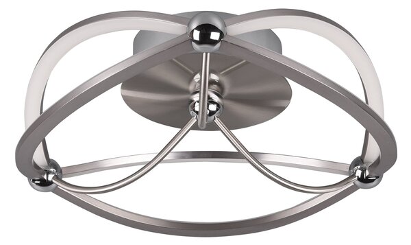 Plafoniera da Interno a LED in Metallo Nickel Opaco