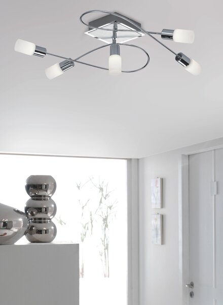 Plafoniera da Interno a LED in Metallo Cromo