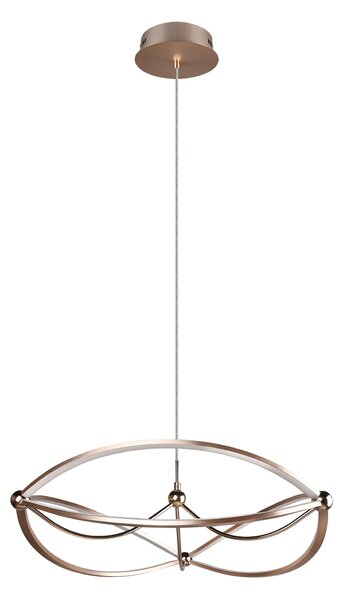 Lampada a Sospensione da Interno a LED in Metallo Ottone Opaco